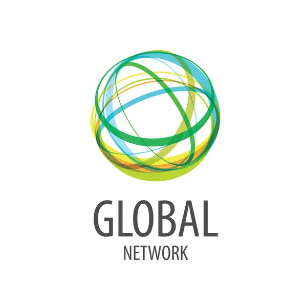 Vektor-Logo globales Netzwerk — Stockvektor