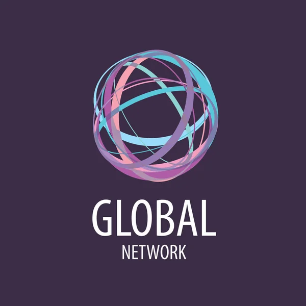 Vektor logo globala nät — Stock vektor
