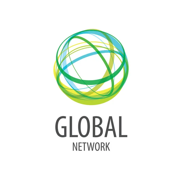 Vektor-Logo globales Netzwerk — Stockvektor