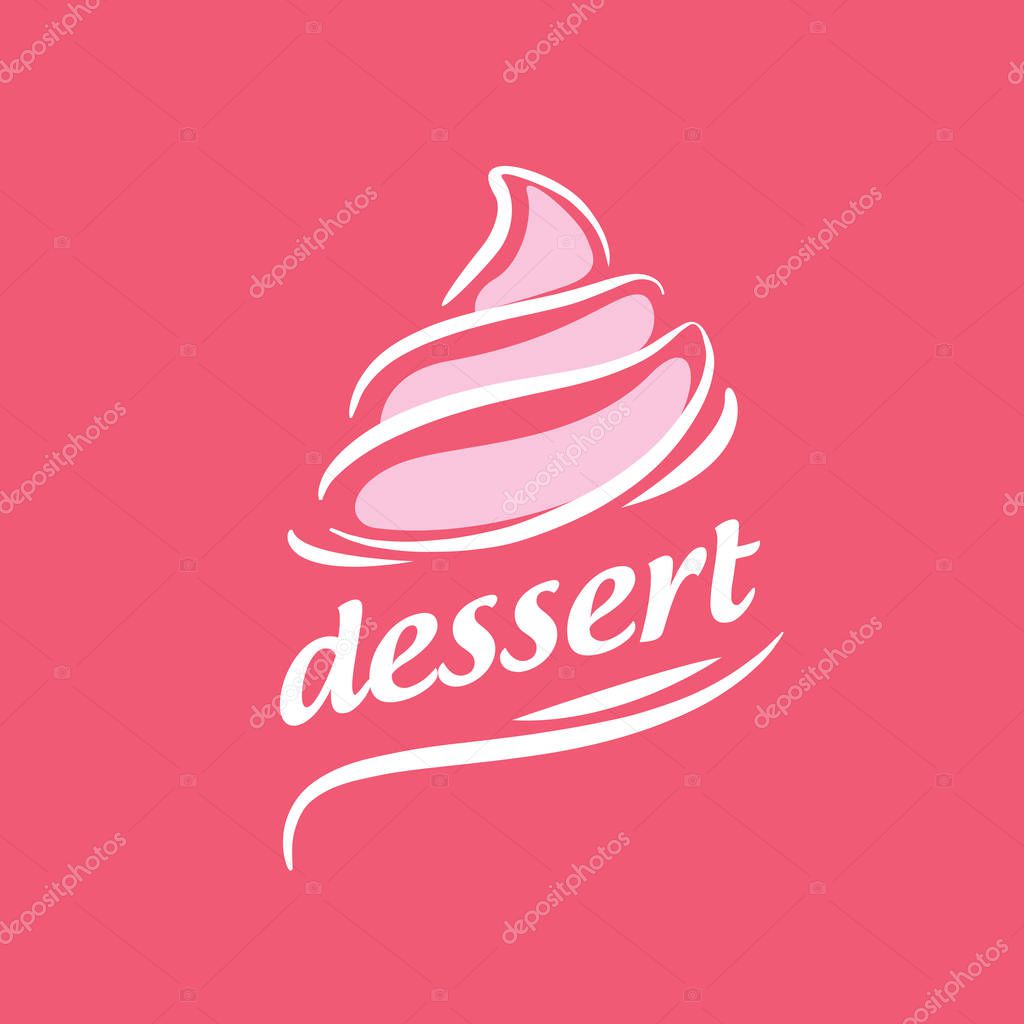Logo design template dessert. Vector illustration of icon