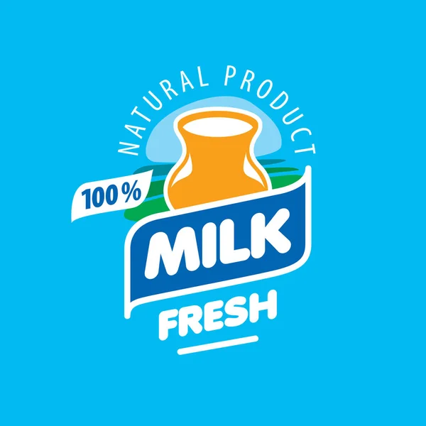 Vector logo leche — Vector de stock