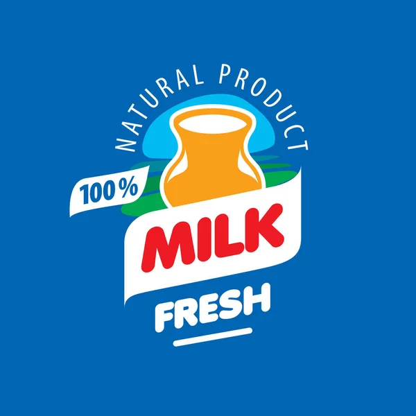 Vector logo leche — Vector de stock