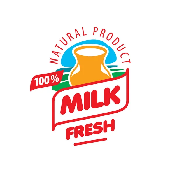 Vector logo leche — Archivo Imágenes Vectoriales