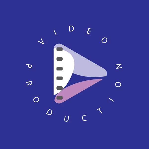 Vector logo abstract knop afspelen — Stockvector