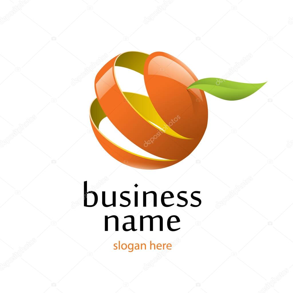 Template design logo apple. Vector illustration of icon