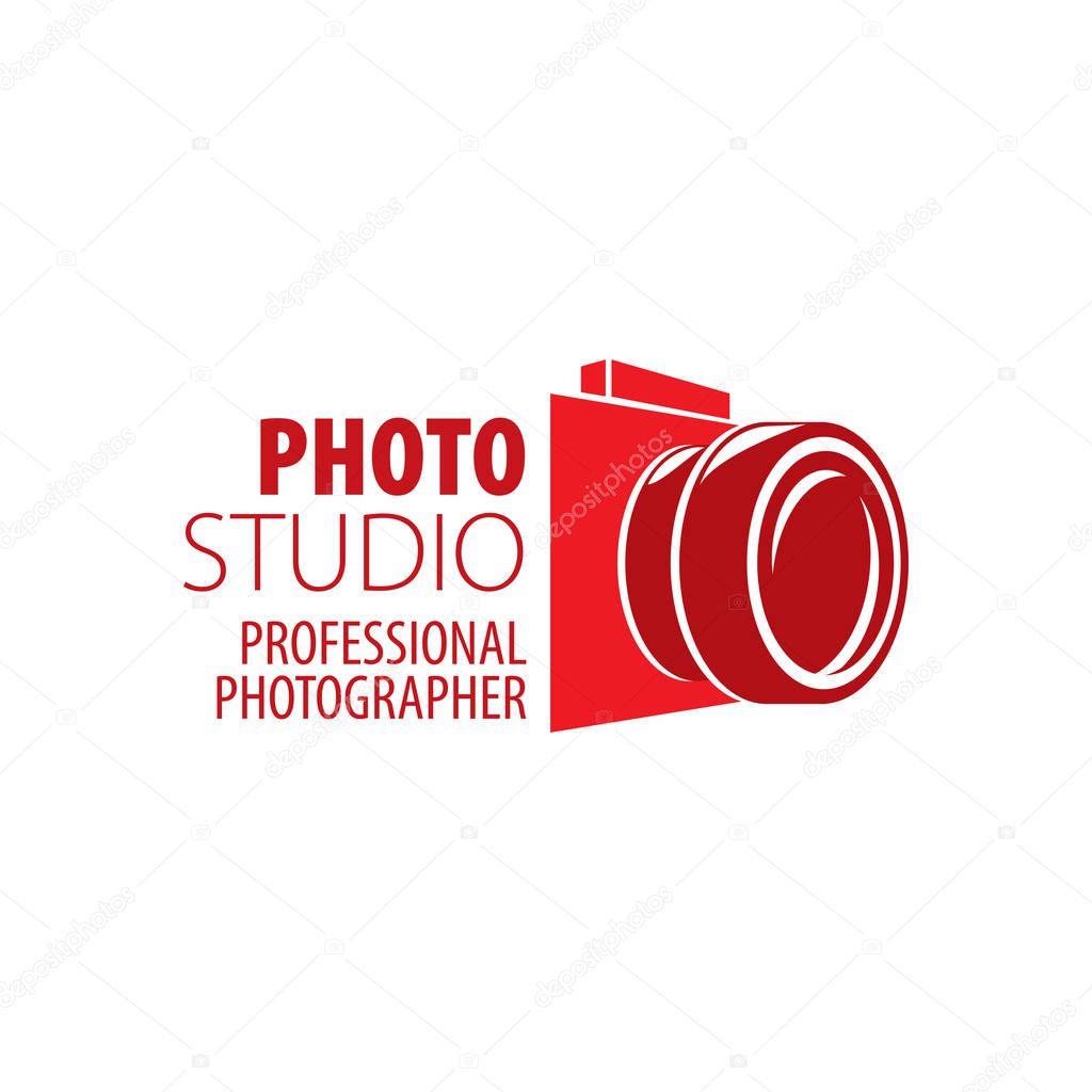 Template design logo photo studio. Vector illustration of icon