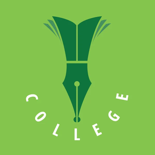 Vector logo college — Stockvector