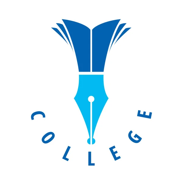 Vector logo colegio — Archivo Imágenes Vectoriales