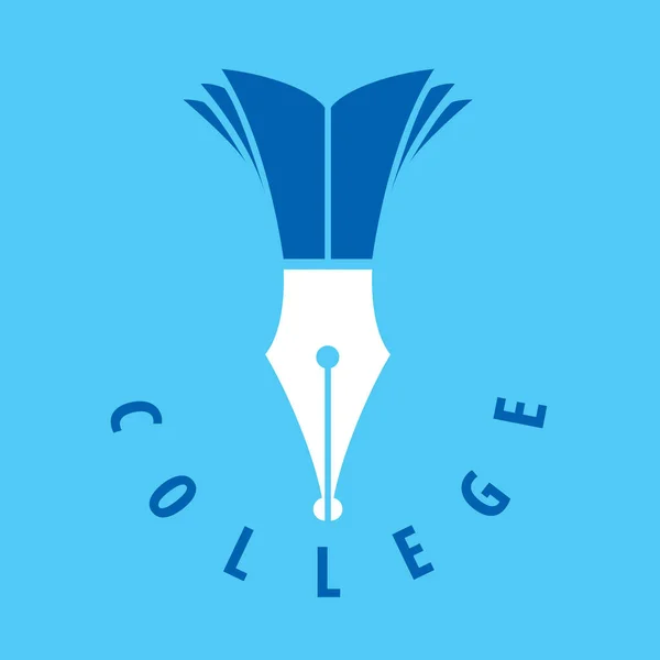 Vektor logotypen college — Stock vektor