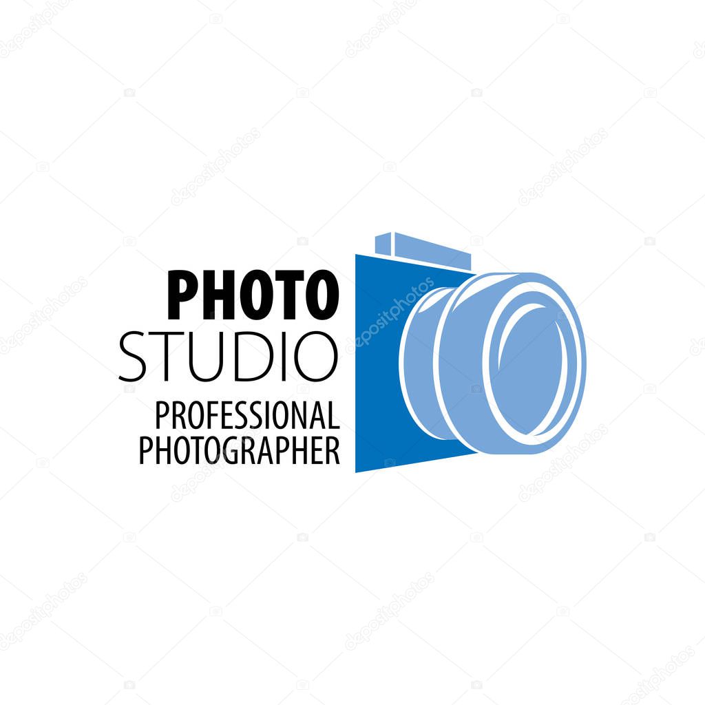 Template design logo photo studio. Vector illustration of icon