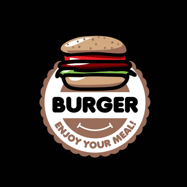 Vector logo burger — Archivo Imágenes Vectoriales