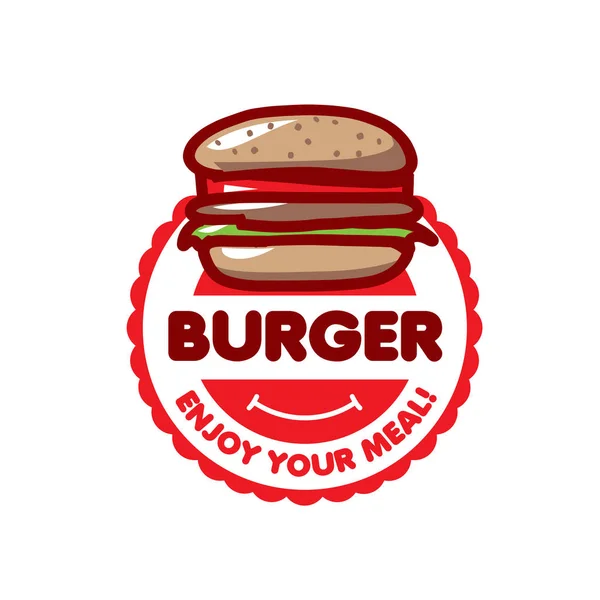 ベクトルのロゴのハンバーガー — ストックベクタ