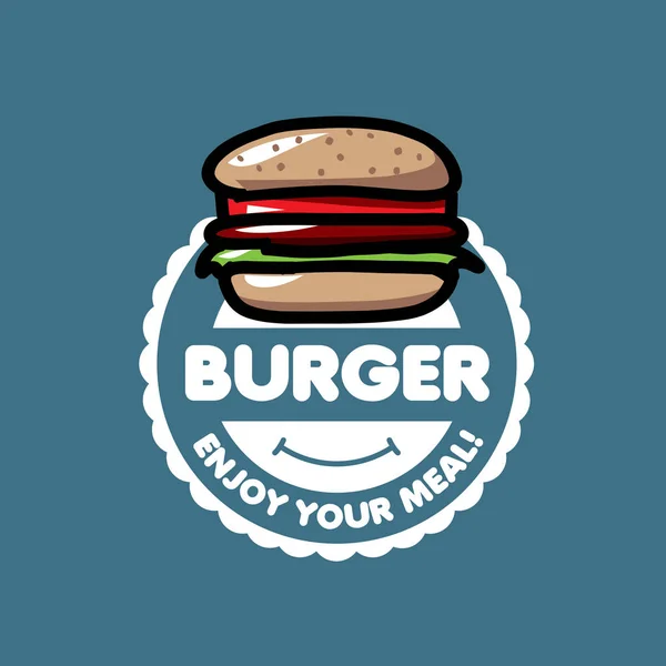 Vector logo burger — Archivo Imágenes Vectoriales