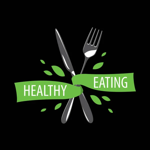 矢量标志健康饮食 — 图库矢量图片