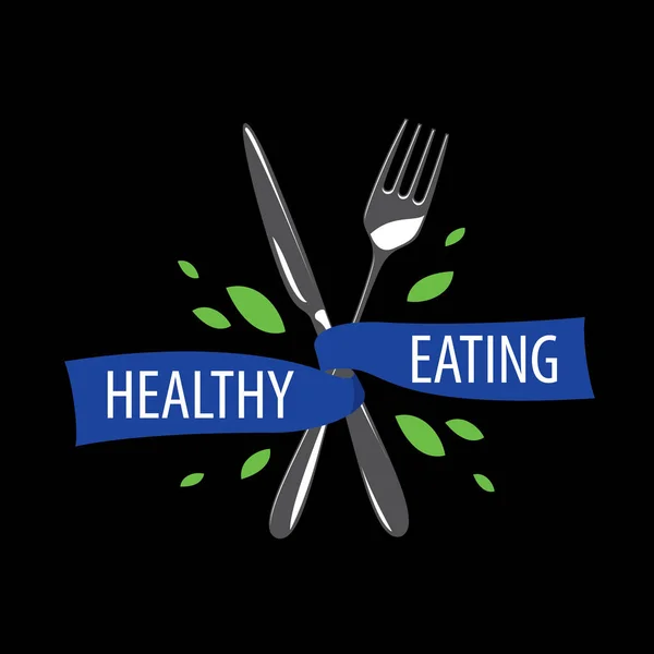 Векторний логотип здорове харчування — стоковий вектор