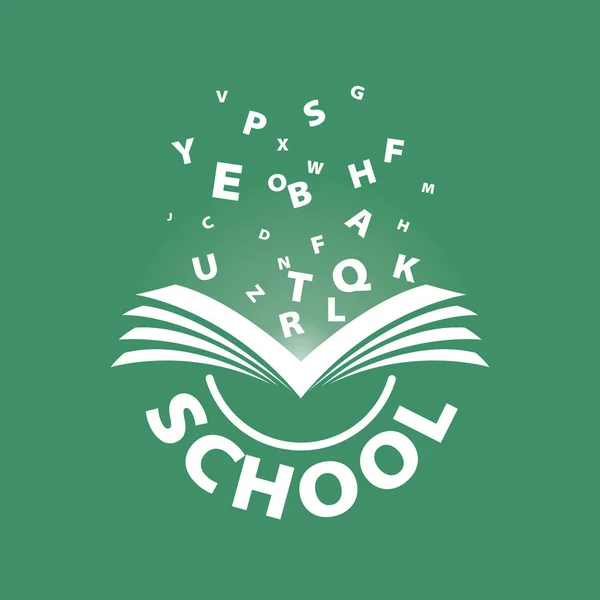 Διανυσματικά λογότυπο από το βιβλίο που φέρουν τα γράμματα — Διανυσματικό Αρχείο