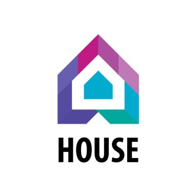 vektör logo oklar şeklinde evde