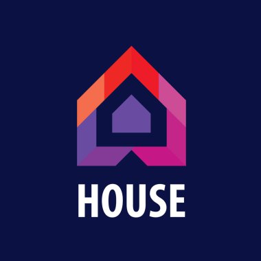 vektör logo oklar şeklinde evde