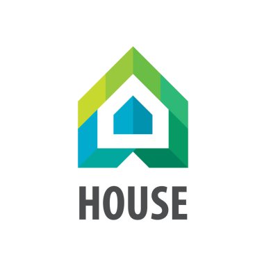 vektör logo oklar şeklinde evde