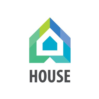 vektör logo oklar şeklinde evde