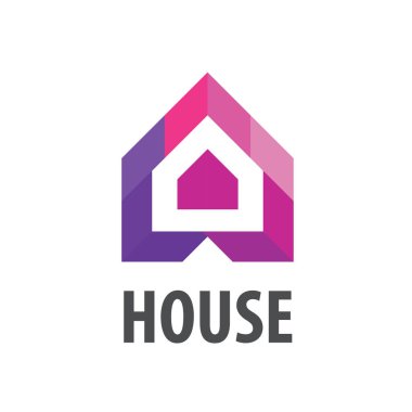 vektör logo oklar şeklinde evde