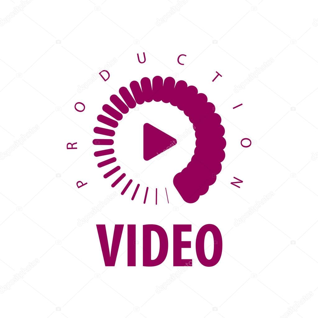 Logo design template for video. Vector illustration of icon