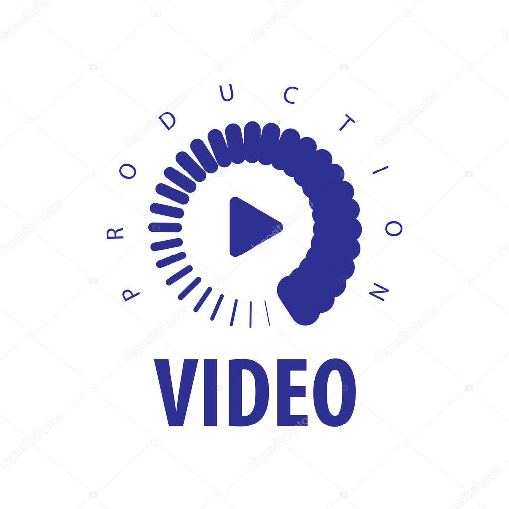 Logo design template for video. Vector illustration of icon