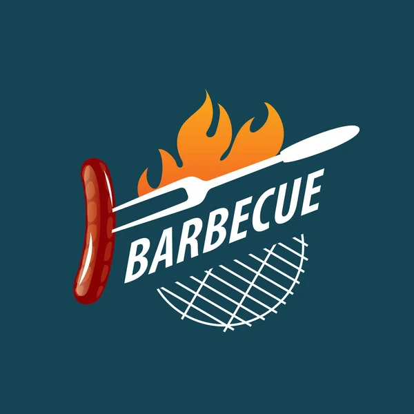 Logo vector barbacoa — Vector de stock