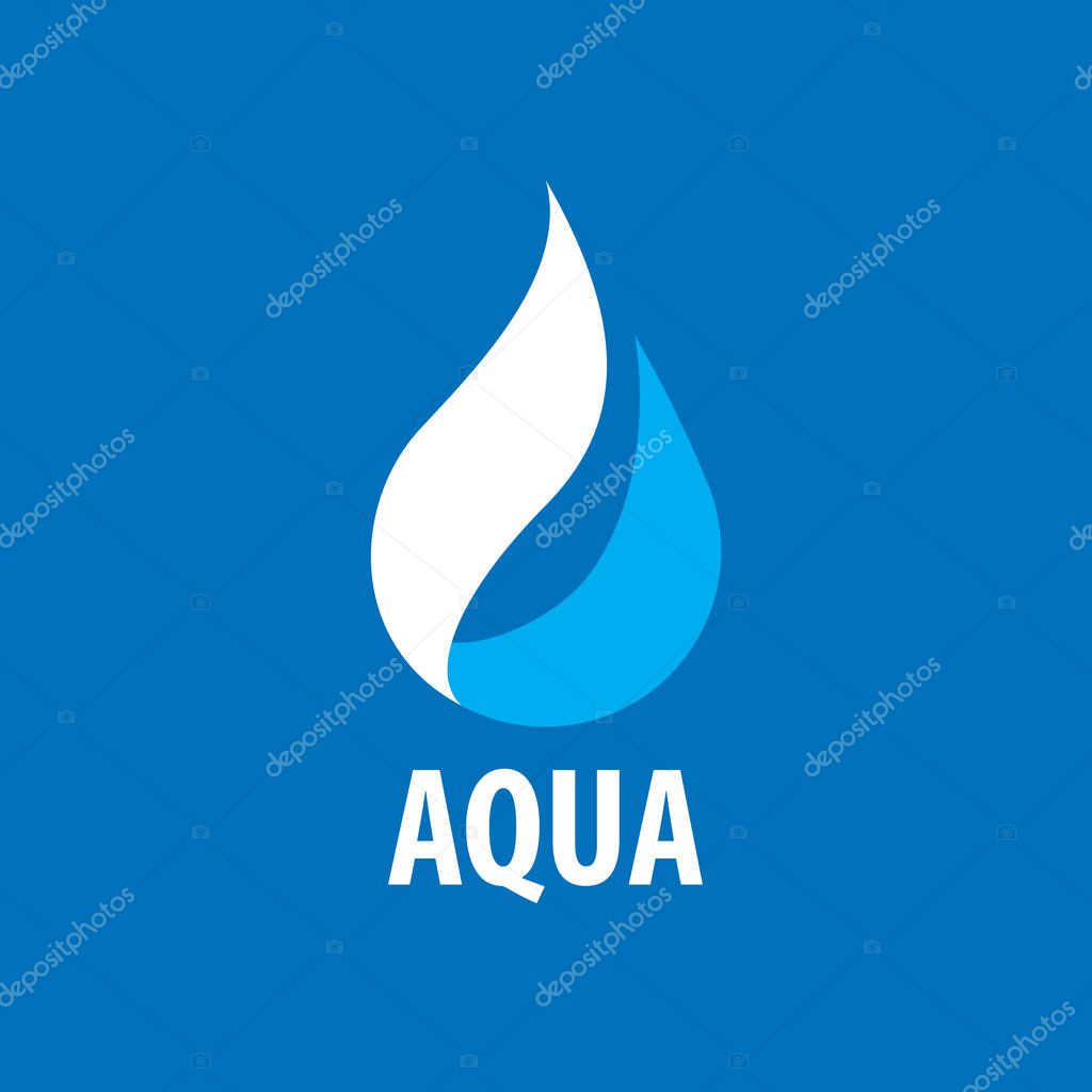 Logo design template drop of water. Vector illustration