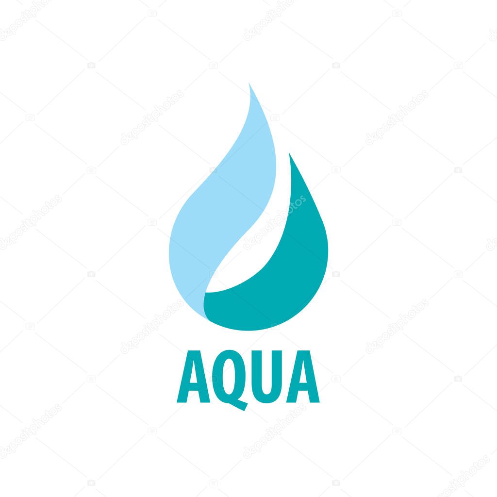 Logo design template drop of water. Vector illustration