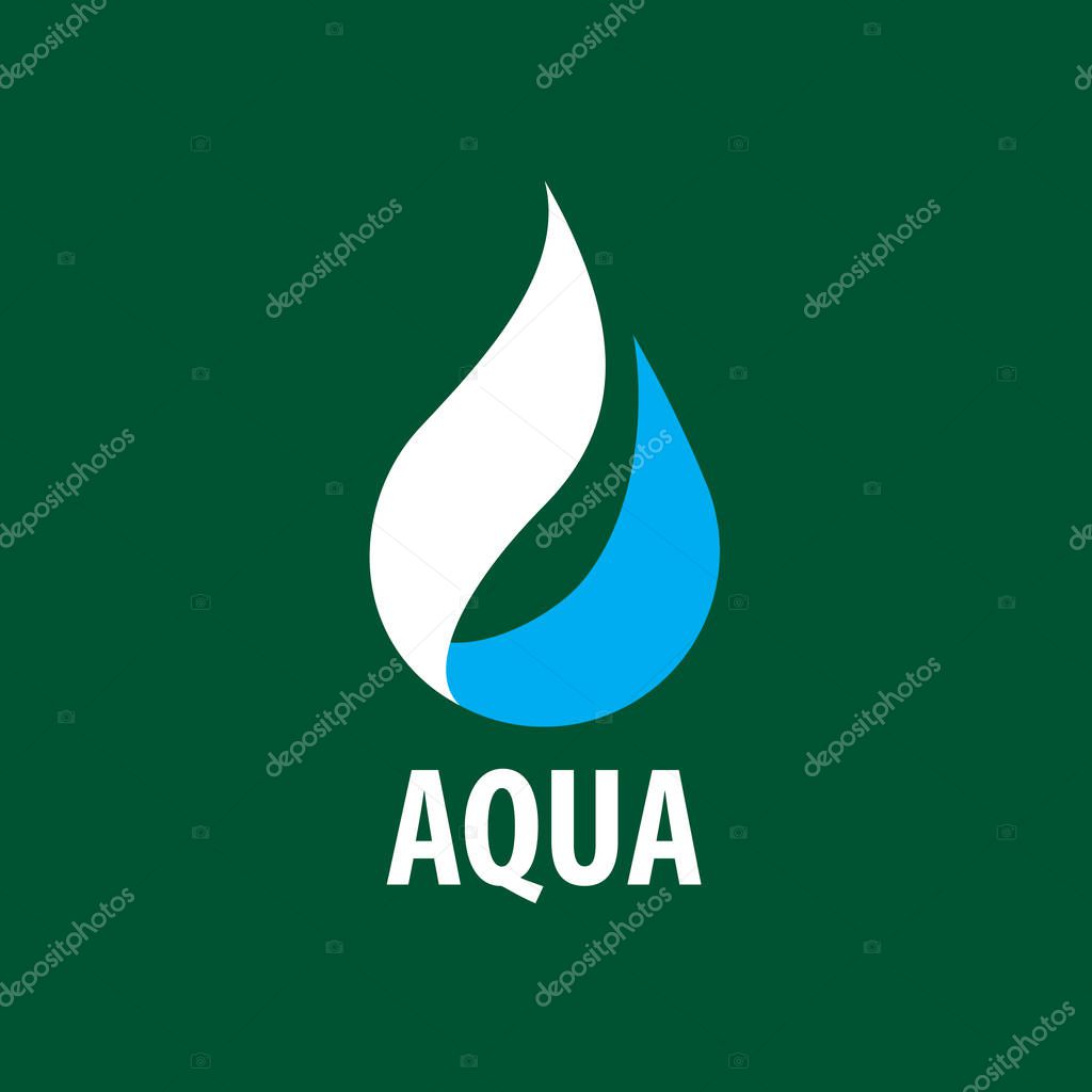 Logo design template drop of water. Vector illustration