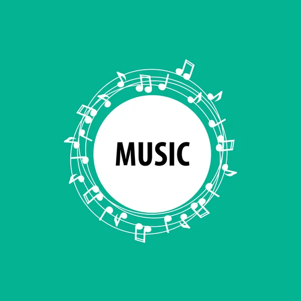 Musica logo vettoriale — Vettoriale Stock