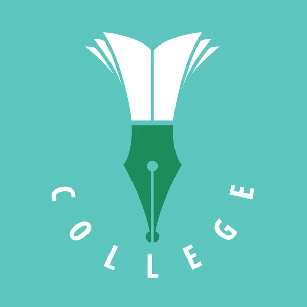 Vector logo colegio — Archivo Imágenes Vectoriales