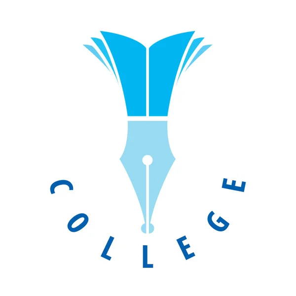 Vector logo colegio — Archivo Imágenes Vectoriales