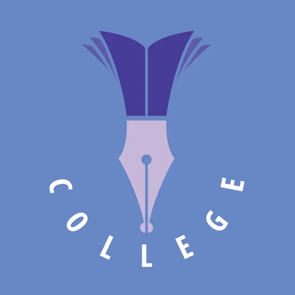 Vector logo colegio — Archivo Imágenes Vectoriales