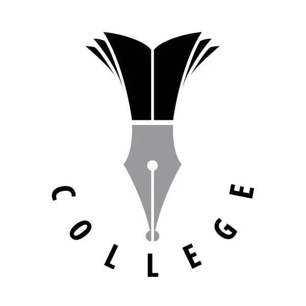 Vector logo colegio — Archivo Imágenes Vectoriales