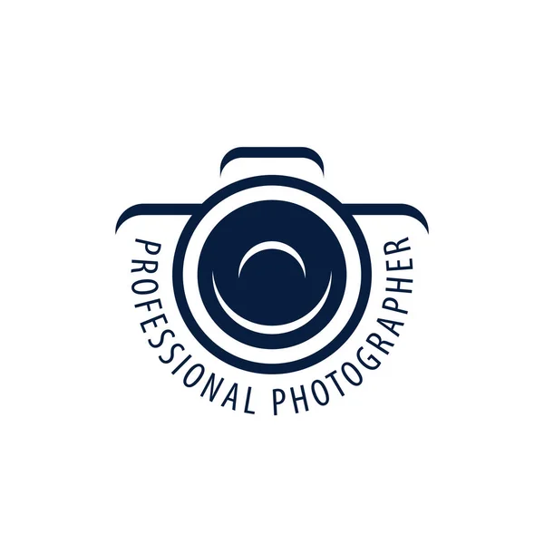 Logo appareil photo le photographe — Image vectorielle