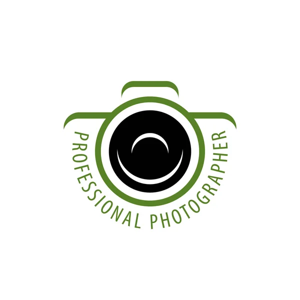 Logo de la cámara el fotógrafo — Vector de stock