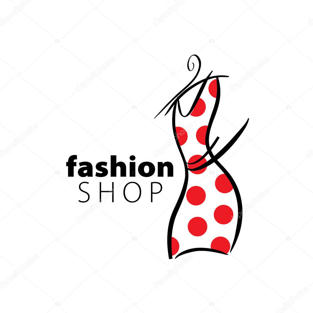 Template design logo fashion. Vector illustration of icon