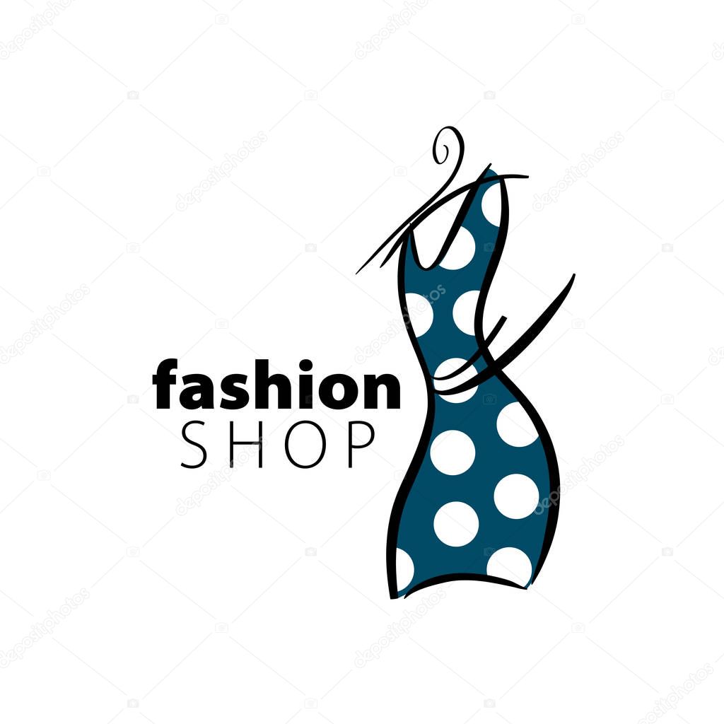 Template design logo fashion. Vector illustration of icon