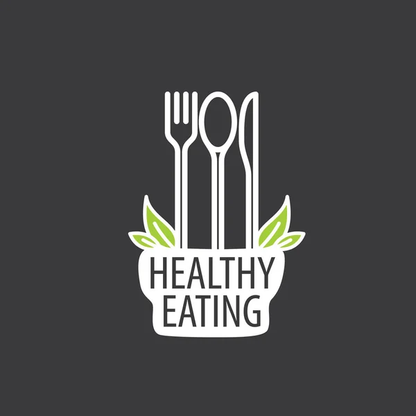 Vector logo healthy eating — Stock Vector