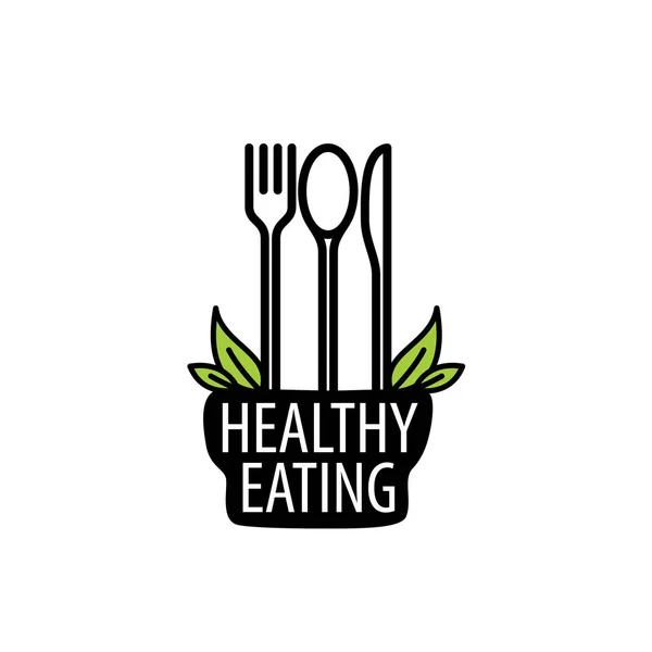 Vektori logo terveellistä ruokavaliota — vektorikuva