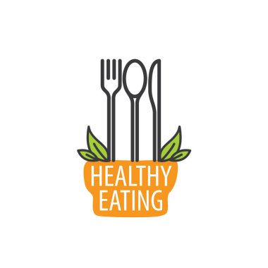 vektör logo sağlıklı beslenme