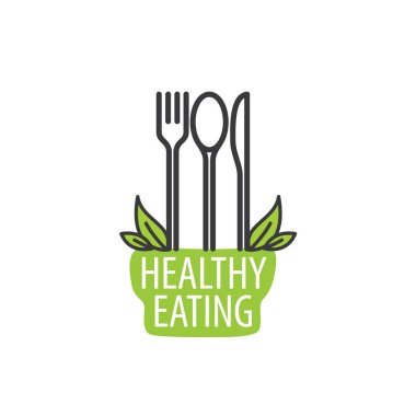 vektör logo sağlıklı beslenme