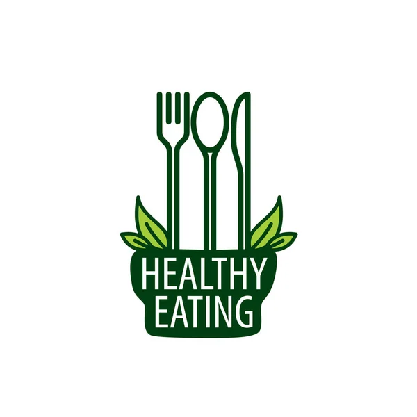 Vector logo healthy eating — Stock Vector