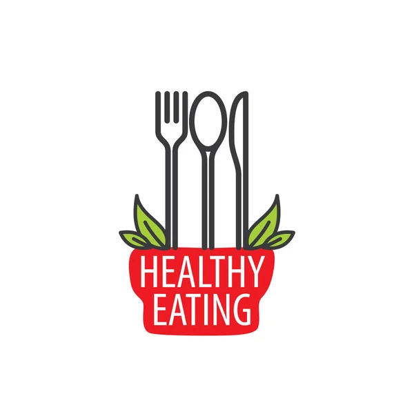 Vektor-Logo gesunde Ernährung — Stockvektor