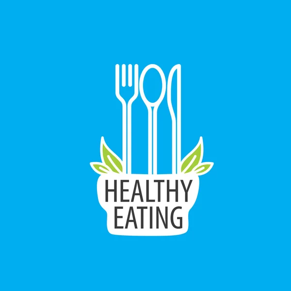 Vector logo healthy eating — Stock Vector