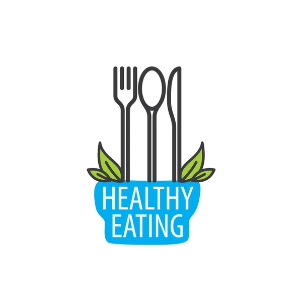 Vector logo healthy eating — Stock Vector