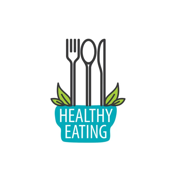 Vector logo healthy eating — Stock Vector