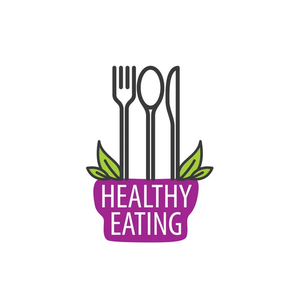 Vector logo healthy eating — Stock Vector